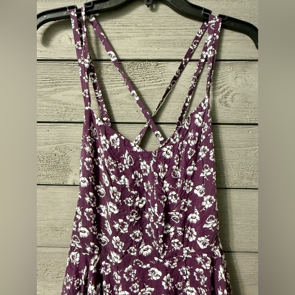 Kimchi Blue Urban Outfitters Purple White Floral Pattern Mini Dress Sz 4 Chic - Picture 3 of 12